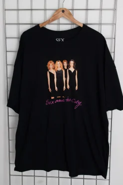 Women Daisy Street T-Shirts-Licensed Relaxed T-Shirt With Sex And The CIty Print