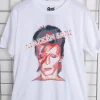 Women Daisy Street T-Shirts-Licensed Relaxed T-Shirt With Bowie Aladdin Sane Print