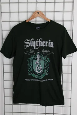 Women Daisy Street T-Shirts-Licensed Relaxed T-Shirt With Harry Potter 'Slytherin' Crest Print