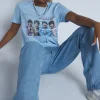 Women Daisy Street T-Shirts-Licensed Relaxed T-Shirt With The Beatles Print