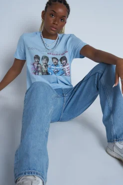 Women Daisy Street T-Shirts-Licensed Relaxed T-Shirt With The Beatles Print