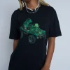 Women Daisy Street T-Shirts-Licensed Relaxed T-Shirt With Gorillaz Print