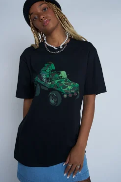 Women Daisy Street T-Shirts-Licensed Relaxed T-Shirt With Gorillaz Print