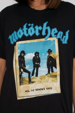 Women Daisy Street T-Shirts-Licensed Relaxed T-Shirt With Motorhead Print
