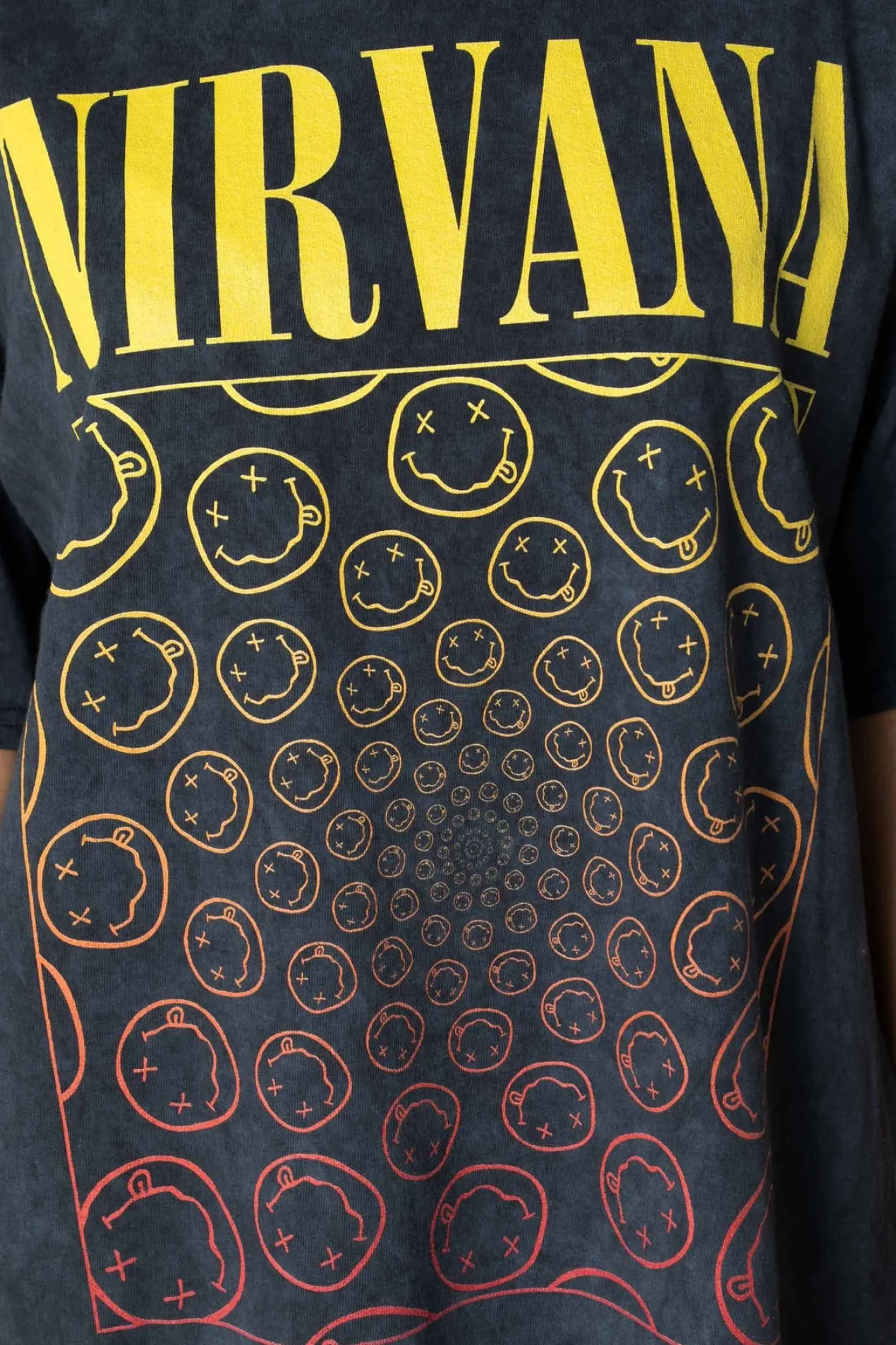 Women Daisy Street T-Shirts-Licensed Relaxed T-Shirt With Nirvana Print