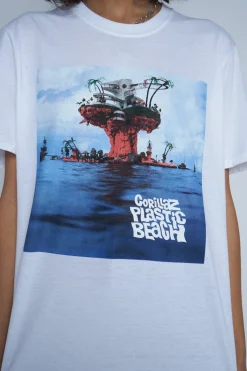 Women Daisy Street T-Shirts-Licensed Relaxed T-Shirt With Gorillaz Print