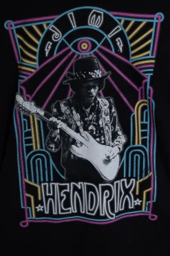 Women Daisy Street T-Shirts-Licensed Relaxed T-Shirt With Jimi Hendrix Print