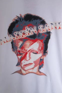 Women Daisy Street T-Shirts-Licensed Relaxed T-Shirt With Bowie Aladdin Sane Print