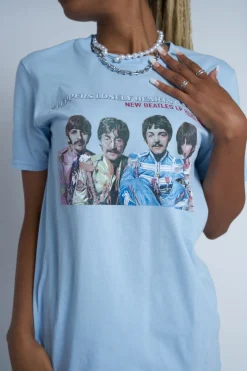 Women Daisy Street T-Shirts-Licensed Relaxed T-Shirt With The Beatles Print
