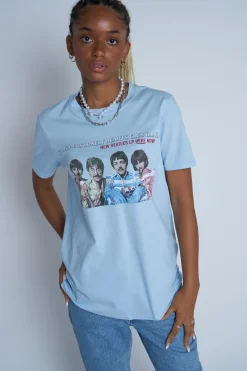 Women Daisy Street T-Shirts-Licensed Relaxed T-Shirt With The Beatles Print