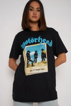 Women Daisy Street T-Shirts-Licensed Relaxed T-Shirt With Motorhead Print