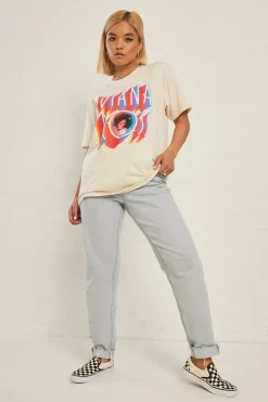 Women Daisy Street T-Shirts-Licensed Relaxed Diana Ross T-Shirt