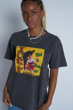Women Daisy Street T-Shirts-Licensed Relaxed T-Shirt With Ice Cube Print