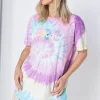 Women Daisy Street T-Shirts-Licensed T-Shirt With Tie-Dye Care Bears Print