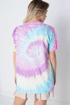 Women Daisy Street T-Shirts-Licensed T-Shirt With Tie-Dye Care Bears Print
