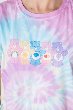 Women Daisy Street T-Shirts-Licensed T-Shirt With Tie-Dye Care Bears Print