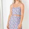 Women Daisy Street Tops-Mesh Cami Top in Butterfly Print