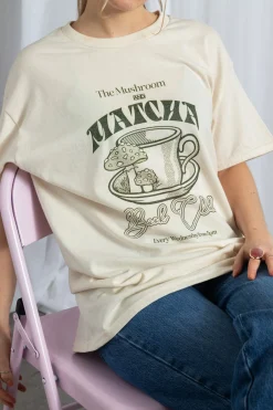 Women Daisy Street Tops | T-Shirts-Matcha Book Club Oversized Tee