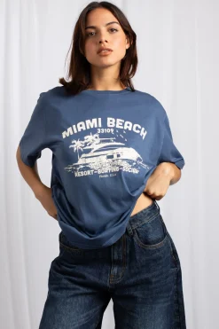 Women Daisy Street Tops | T-Shirts-Miami Beach Graphic T-Shirt