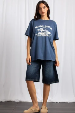 Women Daisy Street Tops | T-Shirts-Miami Beach Graphic T-Shirt