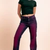 Women Daisy Street Trousers-Mid Rise Fitted Jeans With Two Tone Wash