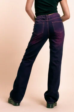 Women Daisy Street Trousers-Mid Rise Fitted Jeans With Two Tone Wash