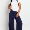 Women Daisy Street Trousers-Mid Rise Wide Leg Joggers