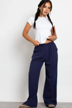 Women Daisy Street Trousers-Mid Rise Wide Leg Joggers