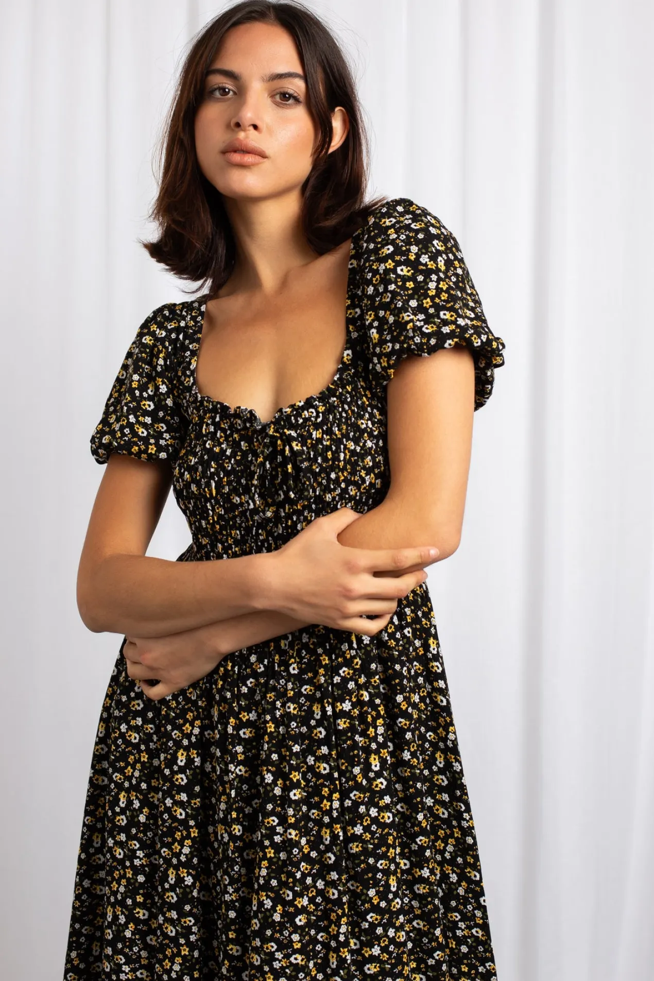 Women Daisy Street Dresses-Midaxi Floral Dress