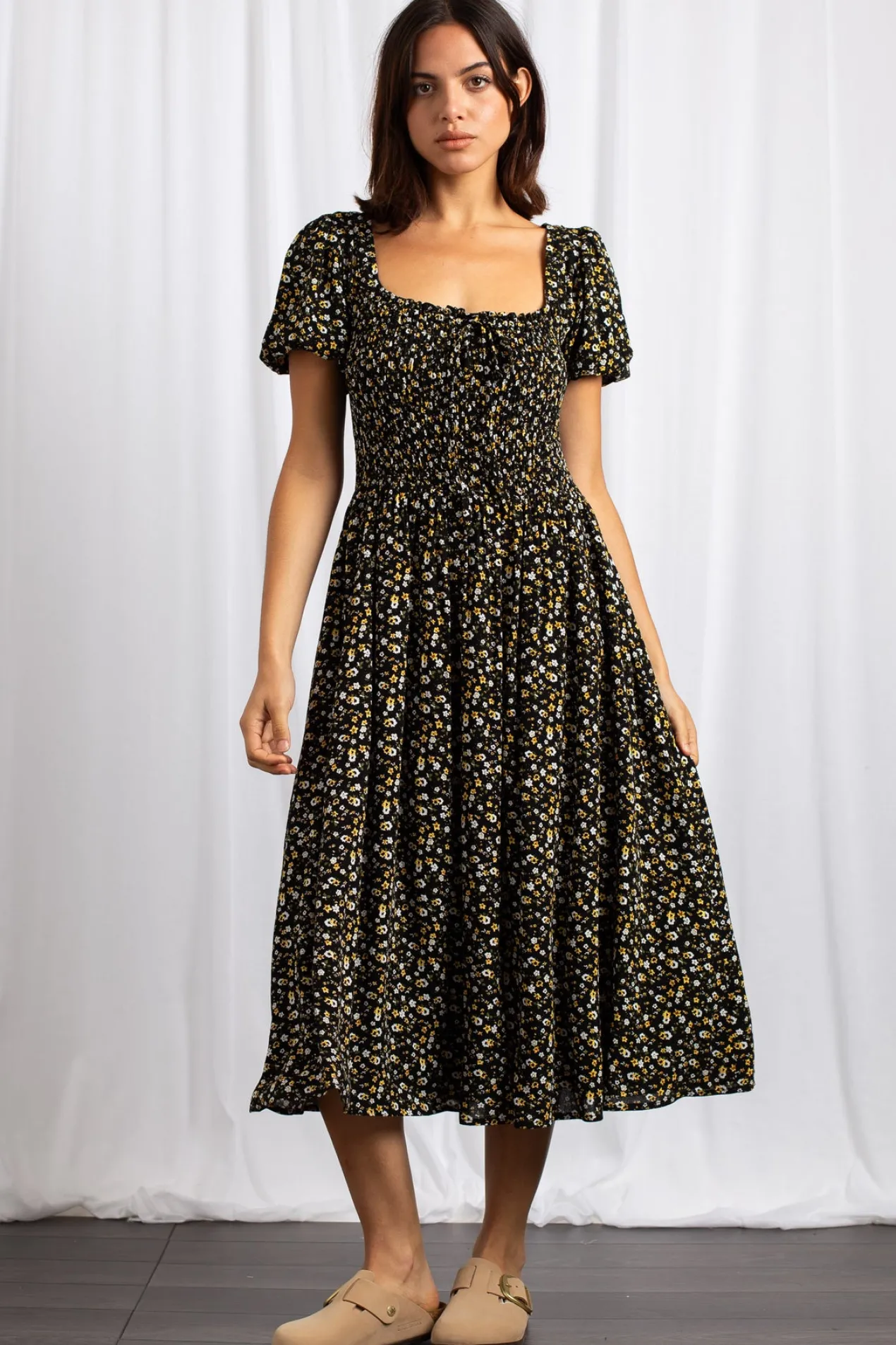 Women Daisy Street Dresses-Midaxi Floral Dress