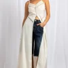 Women Daisy Street Tops-Midaxi Open Front Full Length Cami Top
