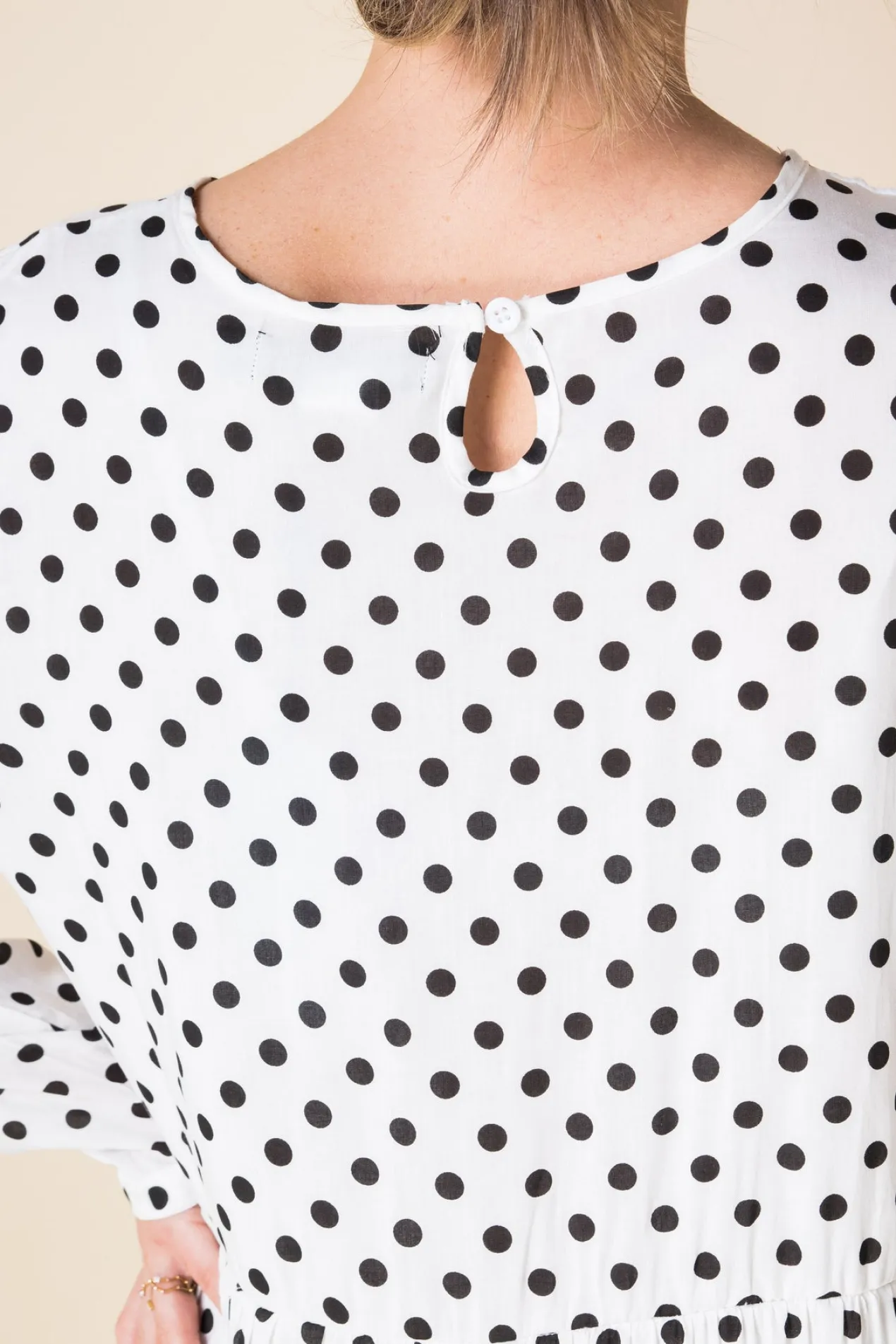 Women Daisy Street Dresses-Midaxi Smock Dress in Spot Print