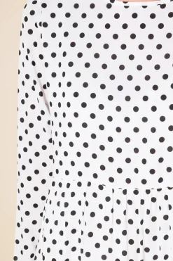 Women Daisy Street Dresses-Midaxi Smock Dress in Spot Print