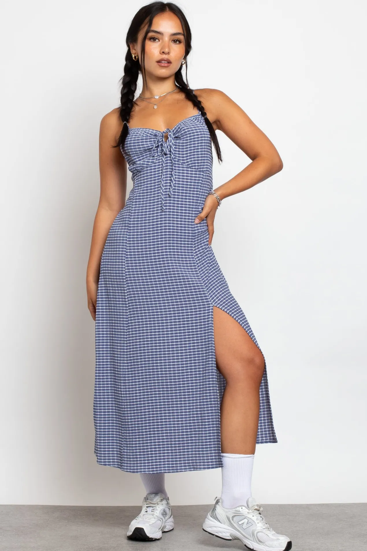 Women Daisy Street Dresses-Midi Dress With Milkmaid Bust And Shirred Back