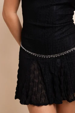 Women Daisy Street Partywear | Dresses-Mixed Lace Mini Dress