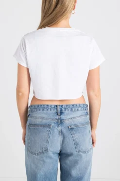 Women Daisy Street Tops | T-Shirts-Mob Wife Cropped Tee