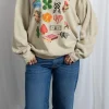 Women Daisy Street Hoodies & Sweatshirts-Multi Graphic Oversized Sweat