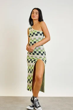Women Daisy Street Dresses-One Shoulder Knitted Dress
