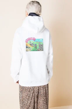Women Daisy Street Hoodies & Sweatshirts-Oversize Hoodie with Hollywood Print