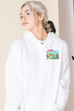 Women Daisy Street Hoodies & Sweatshirts-Oversize Hoodie with Hollywood Print