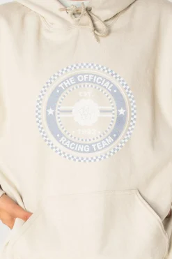Women Daisy Street Hoodies & Sweatshirts-Oversize Hoodie with Racing Team Print