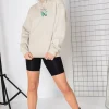 Women Daisy Street Hoodies & Sweatshirts-Oversized Hoodie with Do Nothing Club Print