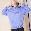 Women Daisy Street Hoodies & Sweatshirts-Oversized Hoodie with Leave Me Alone Print