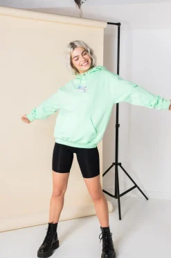 Women Daisy Street Hoodies & Sweatshirts-Oversized Hoodie with Cute as F*ck Print