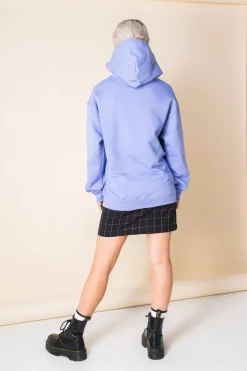 Women Daisy Street Hoodies & Sweatshirts-Oversized Hoodie with Leave Me Alone Print
