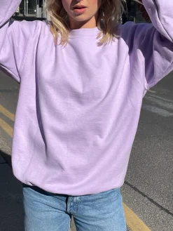 Women Daisy Street Hoodies & Sweatshirts-Oversized Sweatshirt with Trippy Hippie Back Print