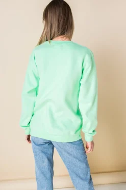Women Daisy Street Hoodies & Sweatshirts-Oversized Sweatshirt with Hollywood Print