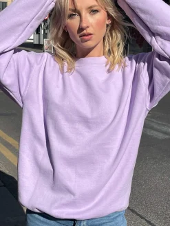 Women Daisy Street Hoodies & Sweatshirts-Oversized Sweatshirt with Trippy Hippie Back Print