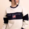 Women Daisy Street Hoodies & Sweatshirts-Panelled LA Sweatshirt