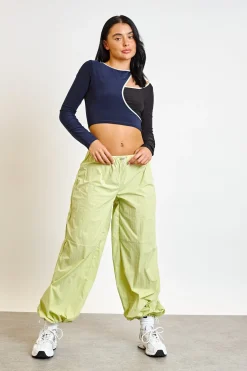 Women Daisy Street Trousers-Parachute Trousers With Toggle